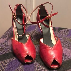 Red Leather Tango Shoes